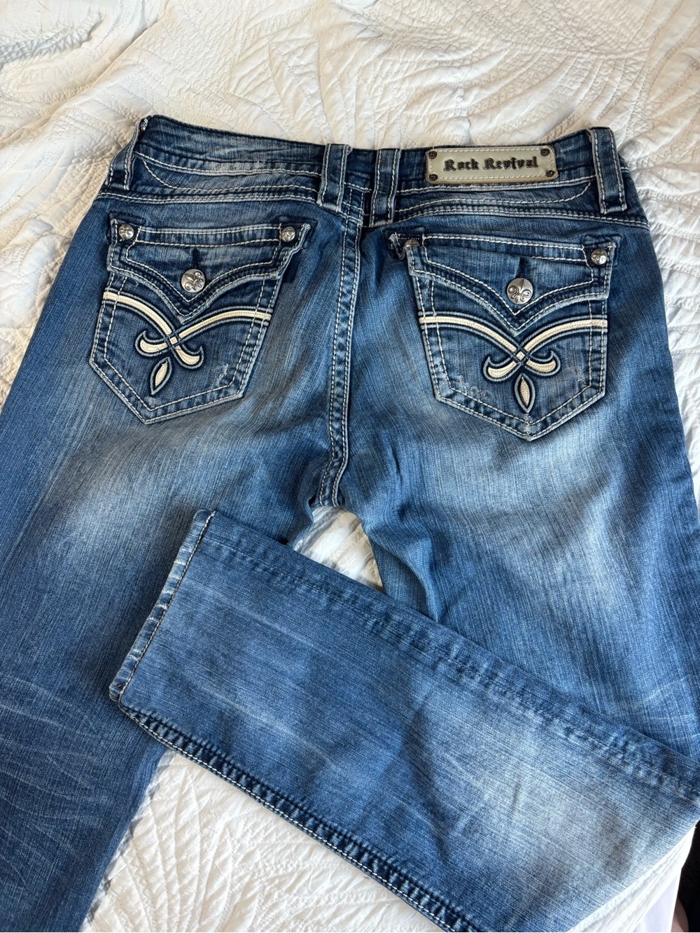 Rock Revival Women's Skinny Jeans in Medium Blue Wash